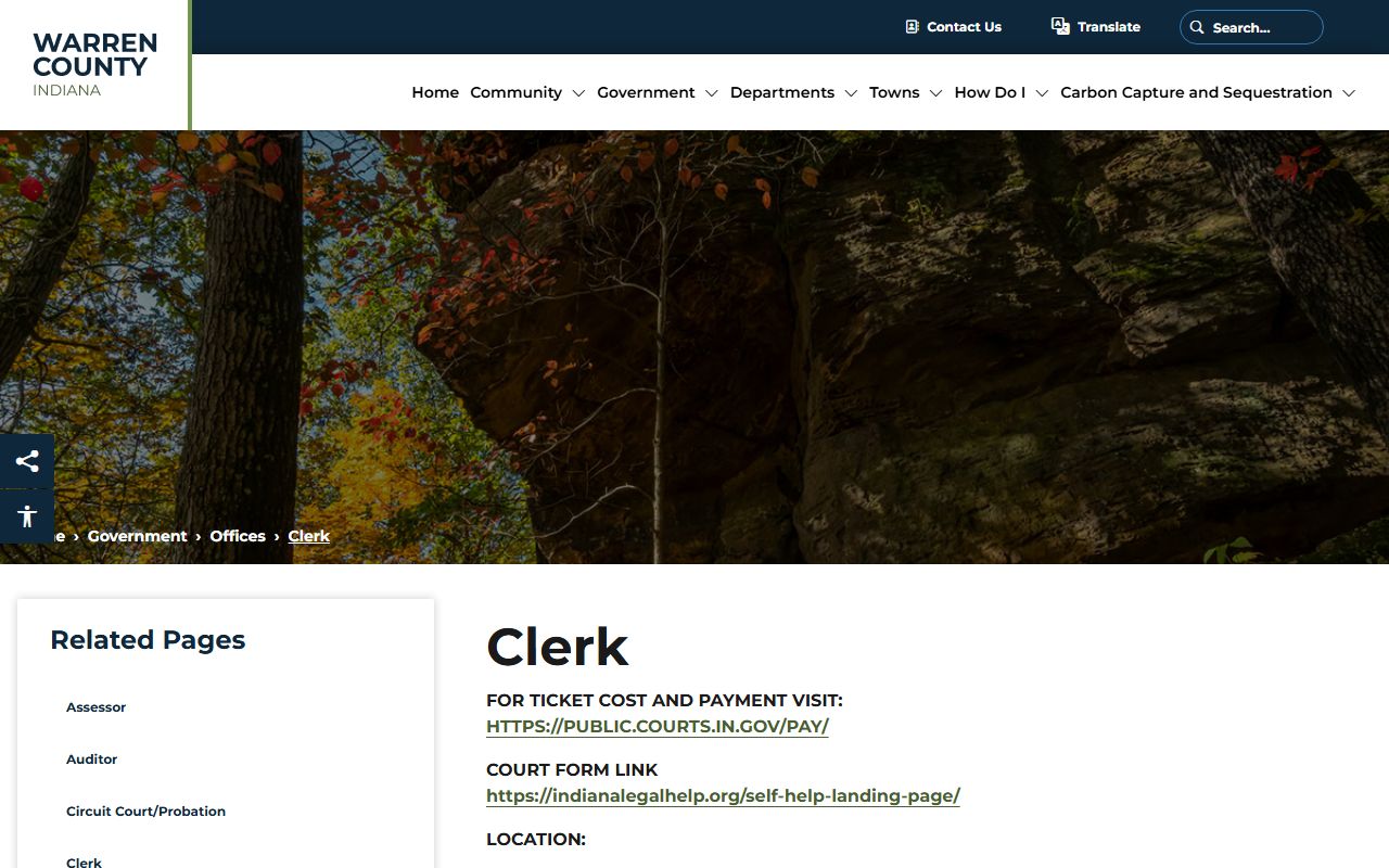 Warren County court records clerk office information