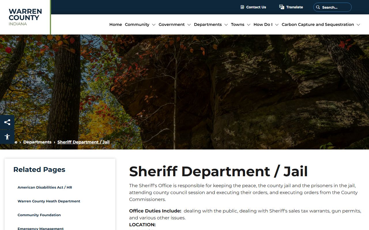 Warren County court records sheriff and jail information