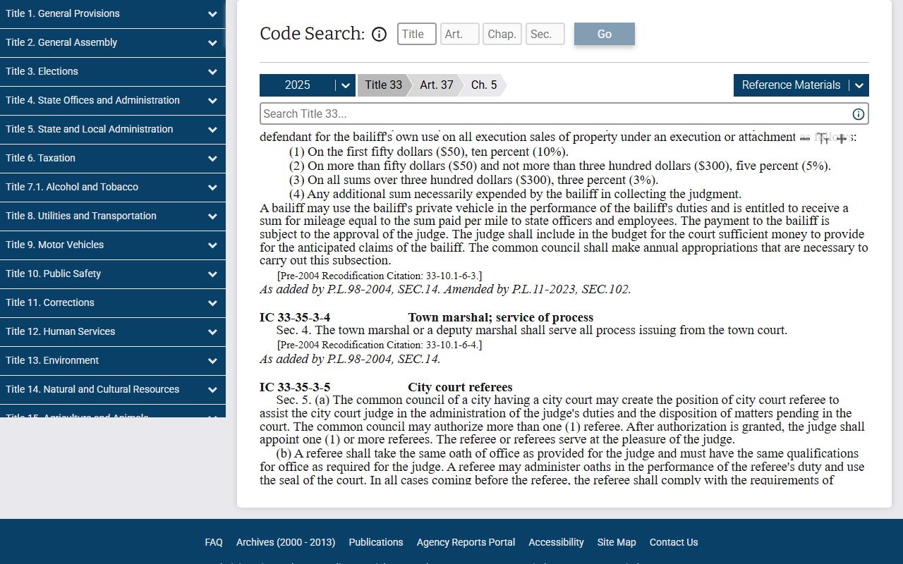 Warren County Clerk of the Circuit Court Indiana fee law records