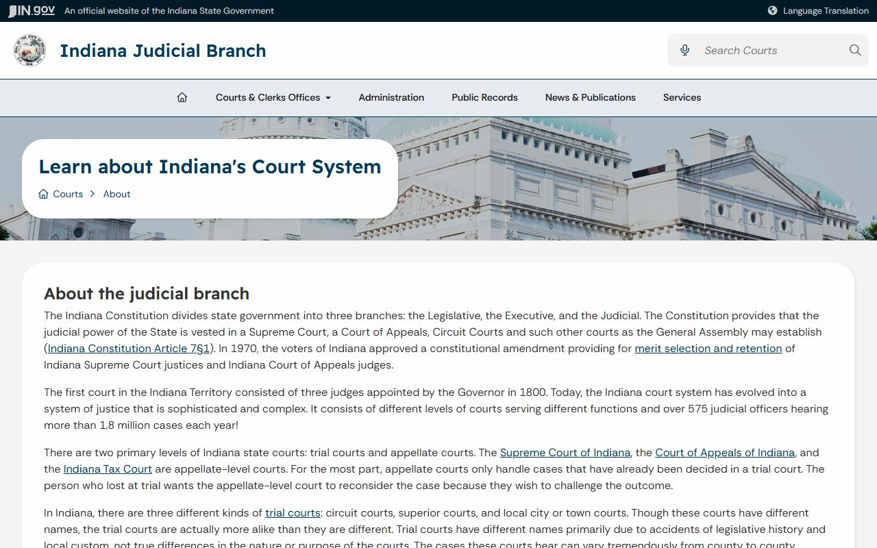 Warren County court records Indiana court system overview