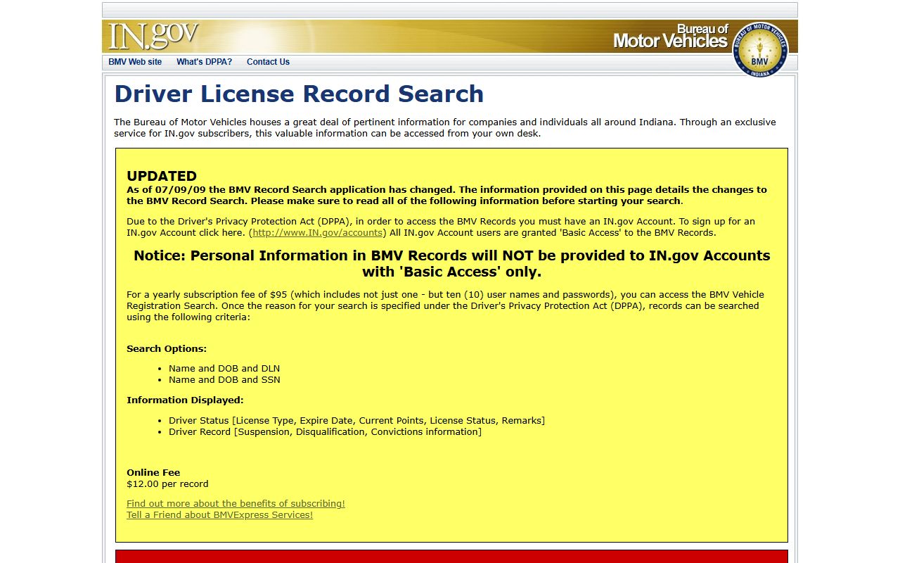 Warren County traffic court records Indiana ePay portal