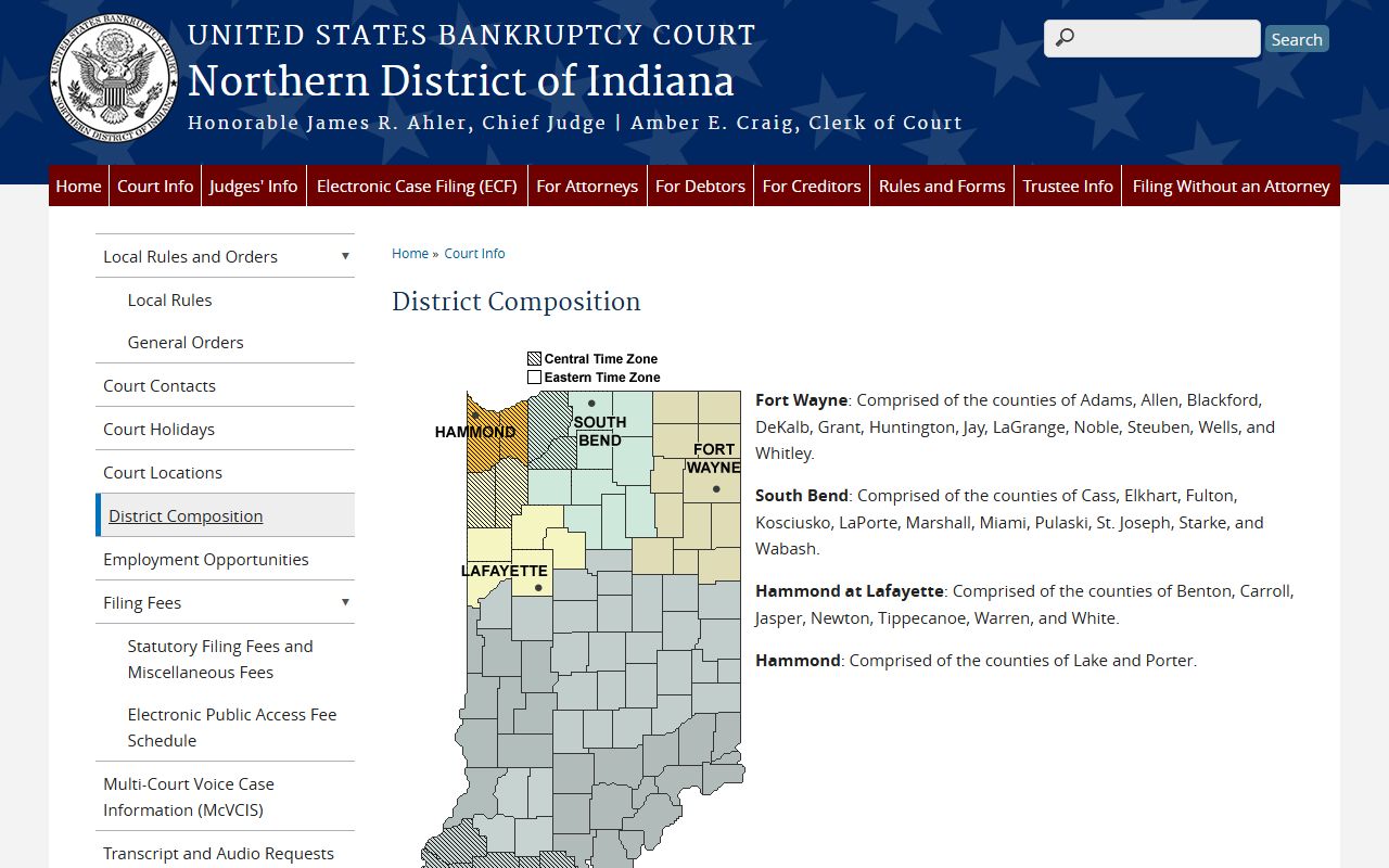 Warren County warrant records and Northern District federal court composition